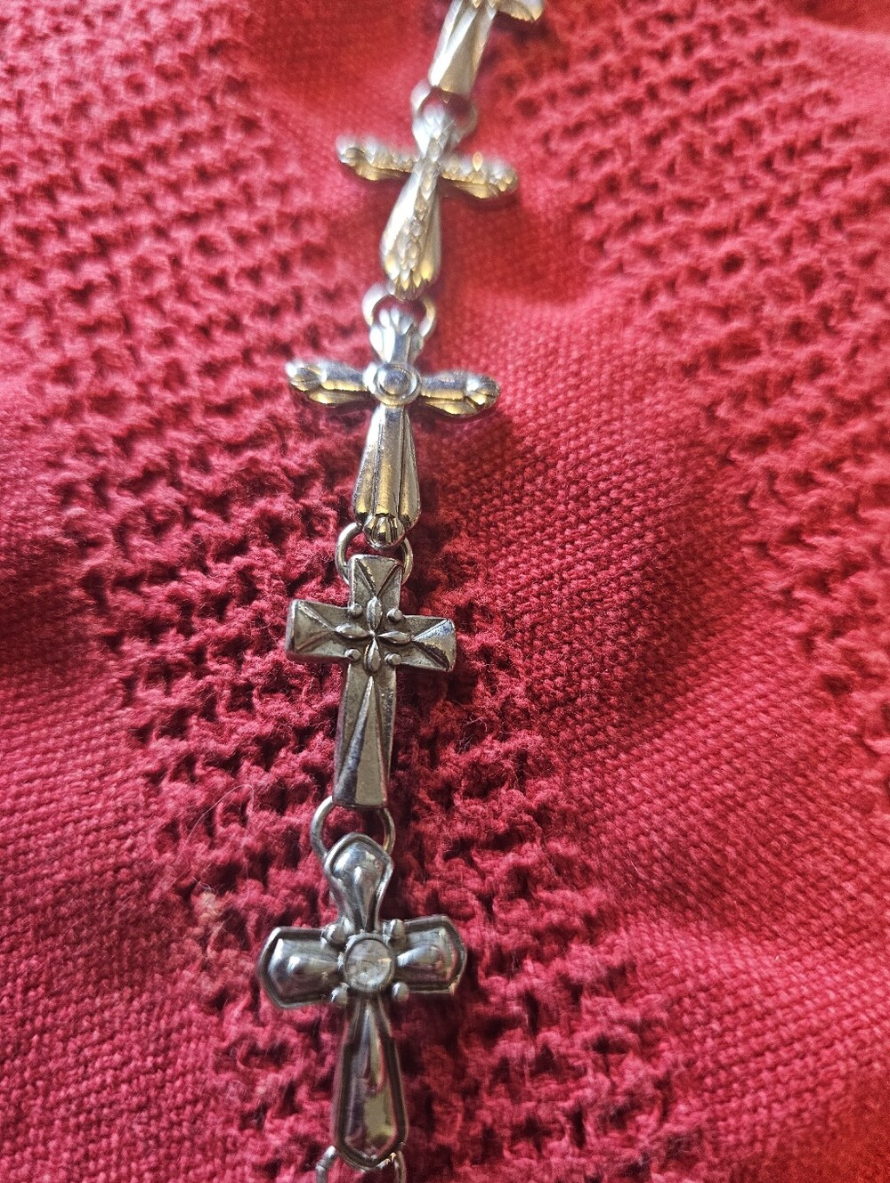Silver Cross Bracelet